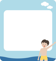 여름배경 프레임 테두리