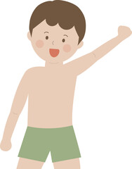 Obraz premium 수영복 입은 남자 어린이