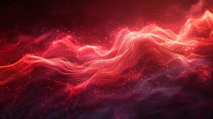 Background of beautiful glowing red energy flow