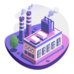 Obraz premium Green hydrogen H2 future energy factory power plant icon isometric isolated, AI Generative 