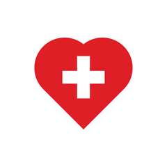 Medical health cross vector icon isolated.