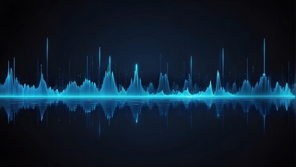 Abstract background with colorful glowing digital wave lines and dots. Neon sound waves or big data flow 