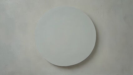 White Plate on a Grey Background.