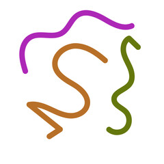 Abstract squiggly lines vectors