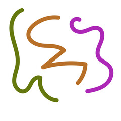 Abstract squiggly lines vectors