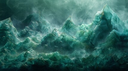 Fototapeta premium Background of beautiful green glowing energy flow