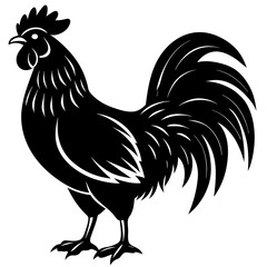 black color roosters silhouette of silhouette vector illustration