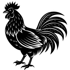 black color roosters silhouette of silhouette vector illustration