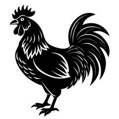 black color roosters silhouette of silhouette vector illustration