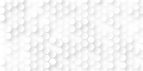 Hexagon white marble tiles pattern background. Abstract. Embossed hexagon 
