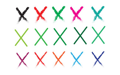 Cross logo icon sign Protest symbol. Vector illustration.