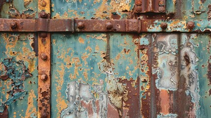 Corroded metal entrance