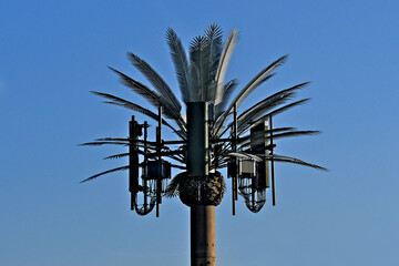 Hiding 5g cell antennas in fake palm fronds so they are less obtrusive 