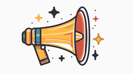 Air horn icon in a dashed line design