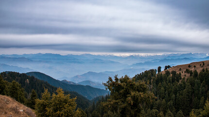 mountains and clouds