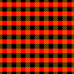 Seamless Plaid Patterns for Scarf, Dress, Skirt, and Other Modern Spring Autumn Winter Fashion Textile Design.Scottish ornament, check, gingham tartan motif red black color
