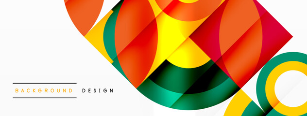 Circles and petals. Geometric beautiful abstract minimal template for Wallpaper, Banner, Background, Card, Book Illustration, landing page