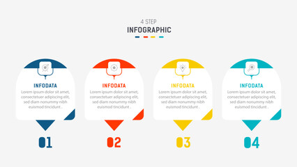 Three Step Infographic label design Vector template with line icons. process steps diagram, presentations, workflow layout, banner, flow chart, info graph vector illustration.