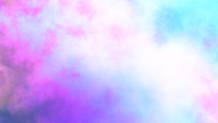 Abstract cloudy gradient background. Unicorn colorful rainbow clouds wide texture.