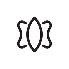 abstract butterfly icon vector eps outline