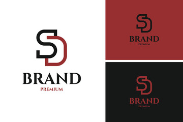 SD letter business logo design template vector illustration idea