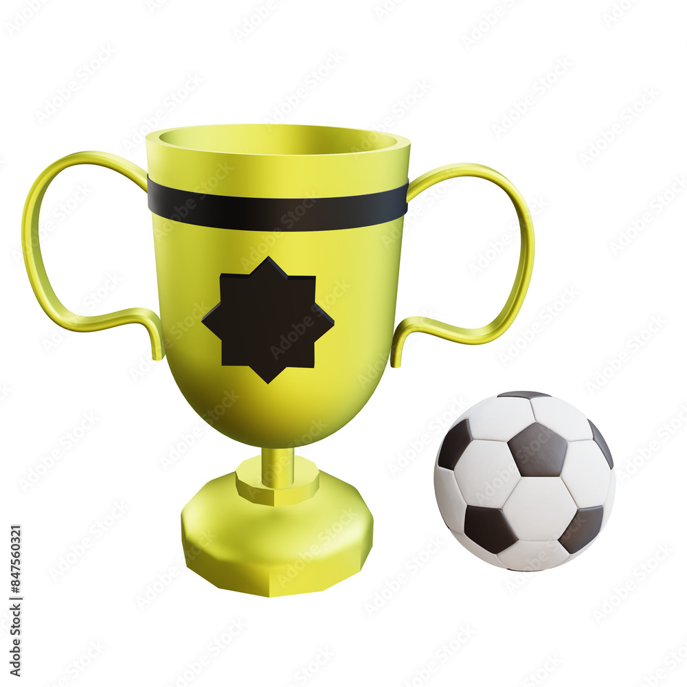 Wall mural football trophy