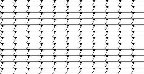 Seamless black and white geometric tile pattern. Parallelogram shapes in a repeating sequence. The minimalist design creates a clean and modern visual effect, ideal for various design applications.