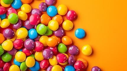 Obraz premium Bright candy isolated on colorful background