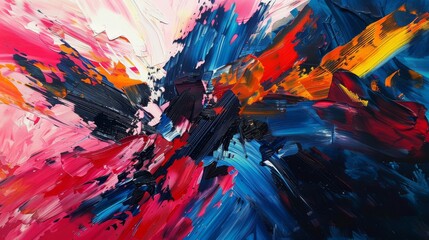 Bold impasto brushwork explosive abstract background