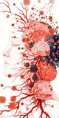 Terminal cancer concept image. Abstract image depicting the emotional challenges of cancer.