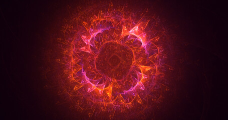 3D manual rendering abstract round light background. Its not AI Generatd illustration.