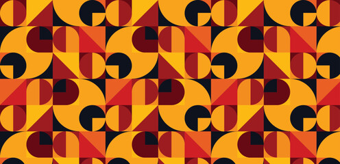 Geometric mosaic seamless pattern in colorful shades, squares texture for textile and wallpaper EPS.