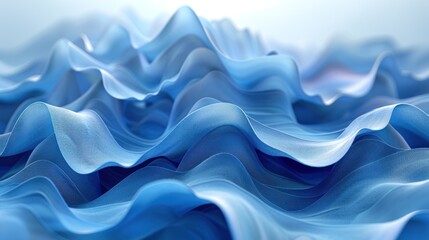 Fototapeta premium Abstract Blue Wavy Pattern