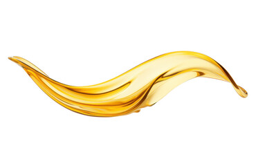 Cooking Olive pale yellow oil swirl splash isolated on clean png background, engine motor fuel oil for vehicles, liquid flowing in form of wave.