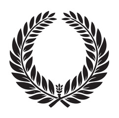 Obraz premium laurel sign illustration icon logo vector illustration