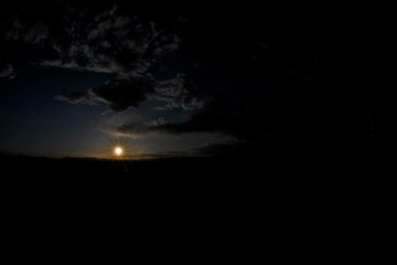 Dark moody starburst over the Plains of San Agustin, New Mexico 