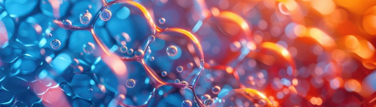 Gas molecules in nanoporous material, close-up, bright illumination, sharp focus, advanced nanotechnology, high precision, vibrant colors, lab setting