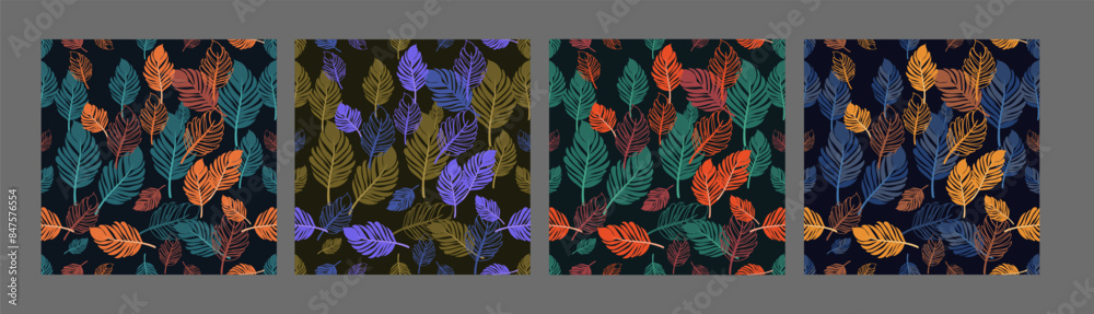 Fototapete seamless geometric patterns colorful vector template