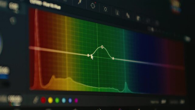 grading and color correction using professional software close up 