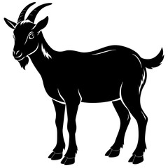vector-goat-silhouette-with-white vector illustration