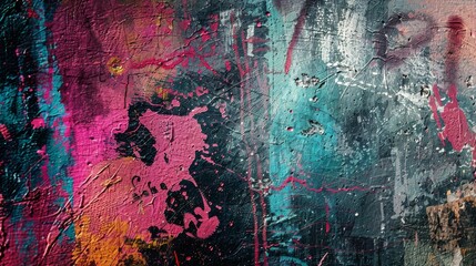 Fototapeta premium Gritty urban textures grungy graffiti art abstract background