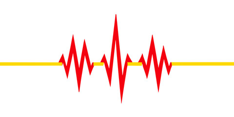 vector illustration of the heartbeat line. Electrocardiogram. Heart pulse. Emergency EKG monitoring illustration 