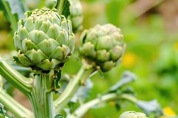 Obraz premium Fresh raw artichoke.