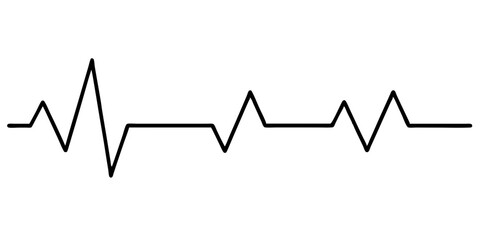 vector illustration of the heartbeat line. Electrocardiogram. Heart pulse. Emergency EKG monitoring illustration 