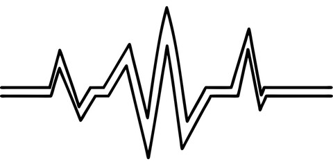 vector illustration of the heartbeat line. Electrocardiogram. Heart pulse. Emergency EKG monitoring illustration 