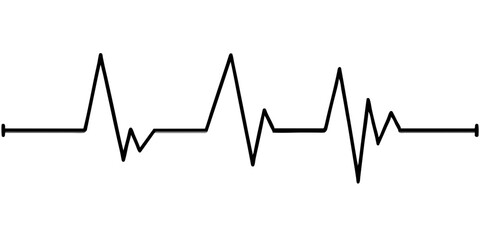 vector illustration of the heartbeat line. Electrocardiogram. Heart pulse. Emergency EKG monitoring illustration 