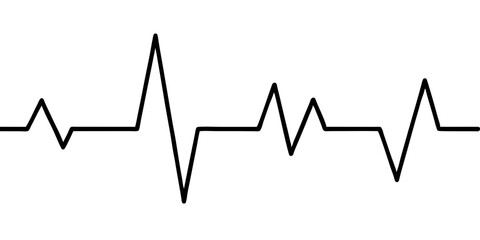 vector illustration of the heartbeat line. Electrocardiogram. Heart pulse. Emergency EKG monitoring illustration 