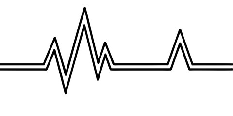 vector illustration of the heartbeat line. Electrocardiogram. Heart pulse. Emergency EKG monitoring illustration 