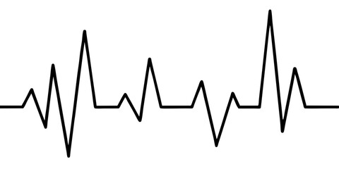 vector illustration of the heartbeat line. Electrocardiogram. Heart pulse. Emergency EKG monitoring illustration 
