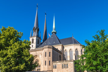 Fototapeta premium Luxembourg Notre Dame Cathedral, a Roman Catholic Cathedral of Luxembourg City